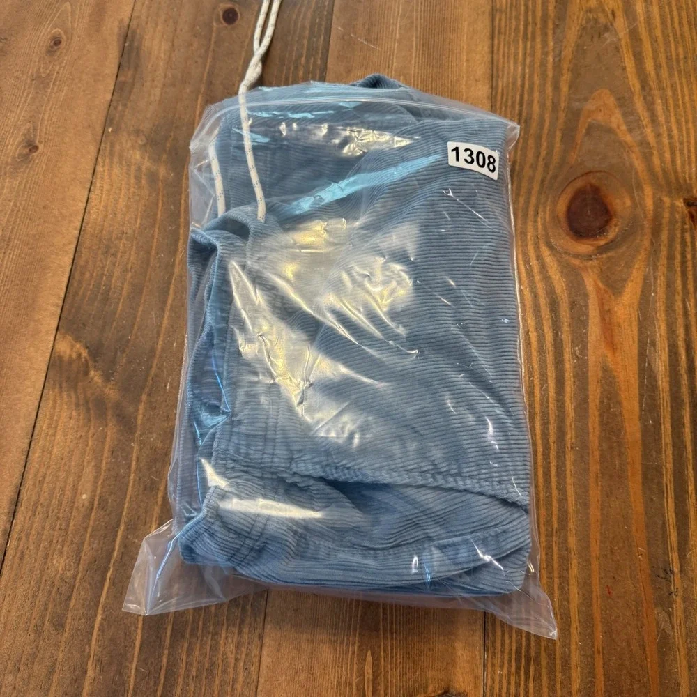 Faherty Blue Corduroy Flat Front Shorts